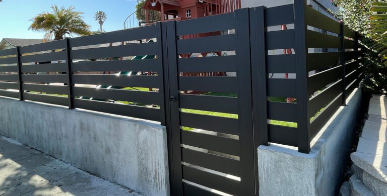 Black aluminum gate kit