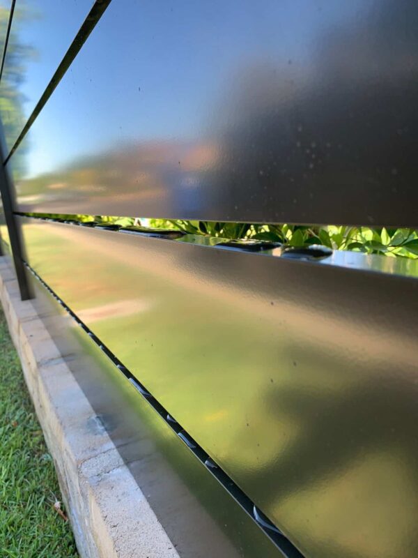 Brown Aluminum fence