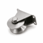 Single stainless steel V-groove sliding gate wheel with mounting bracket