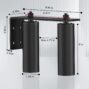 Dimensions for a 6-inch adjustable dual-roller sliding gate guide assembly