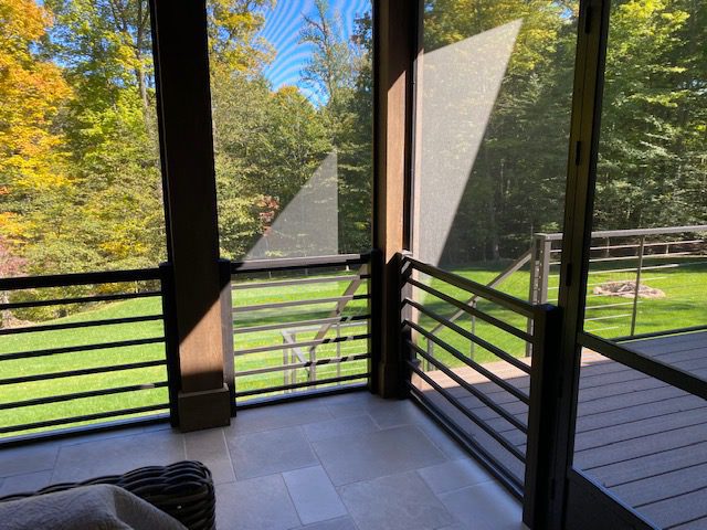 Bronze horizontal railing with top rail in Richfield, OH