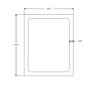 1 inch aluminum slat cross-section showing 1.000 inch height, 0.803 inch width, and 0.065 inch wall thickness