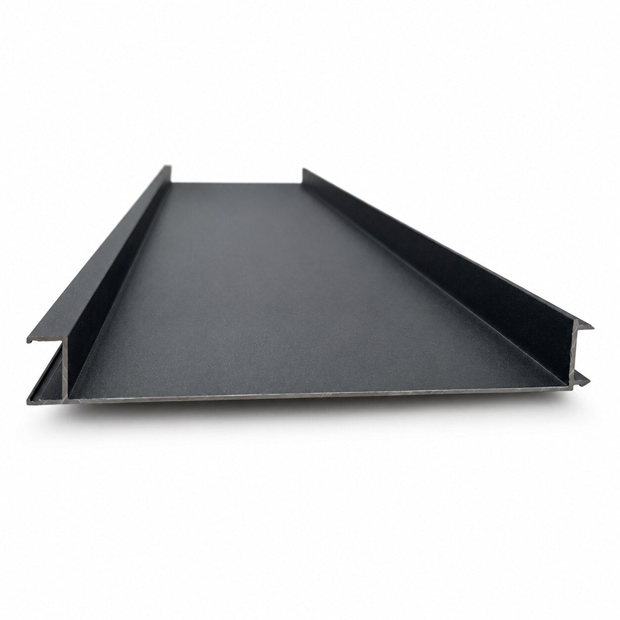 6 inch aluminum snap slat in Black powder-coated finish