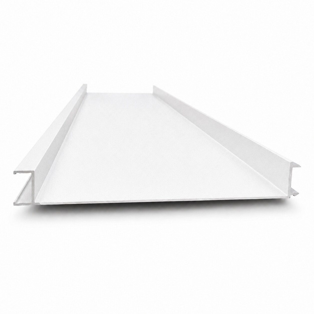 6 inch aluminum snap slat in White powder-coated finish