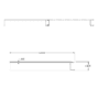 6 inch Aluminum Top Snap Slat technical drawing showing installed snap relationship and 6.000 inch by 0.803 inch profile dimensions