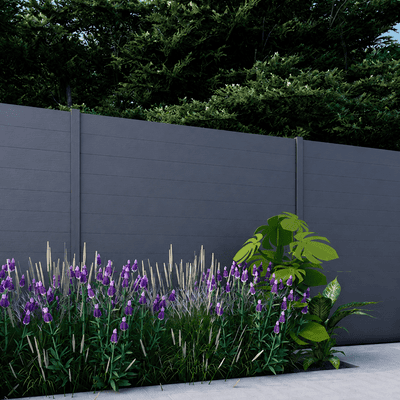 Aluminum Fence Dark Grey New York Style