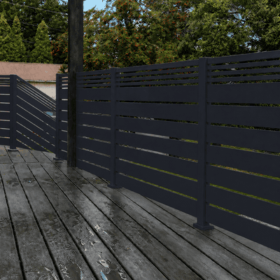 Aluminum Railing Black Dallas Style