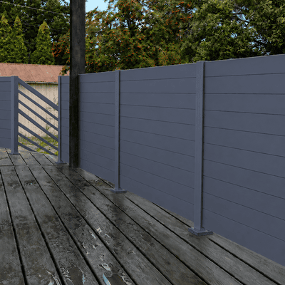 Aluminum Railing Dark Grey New York Style