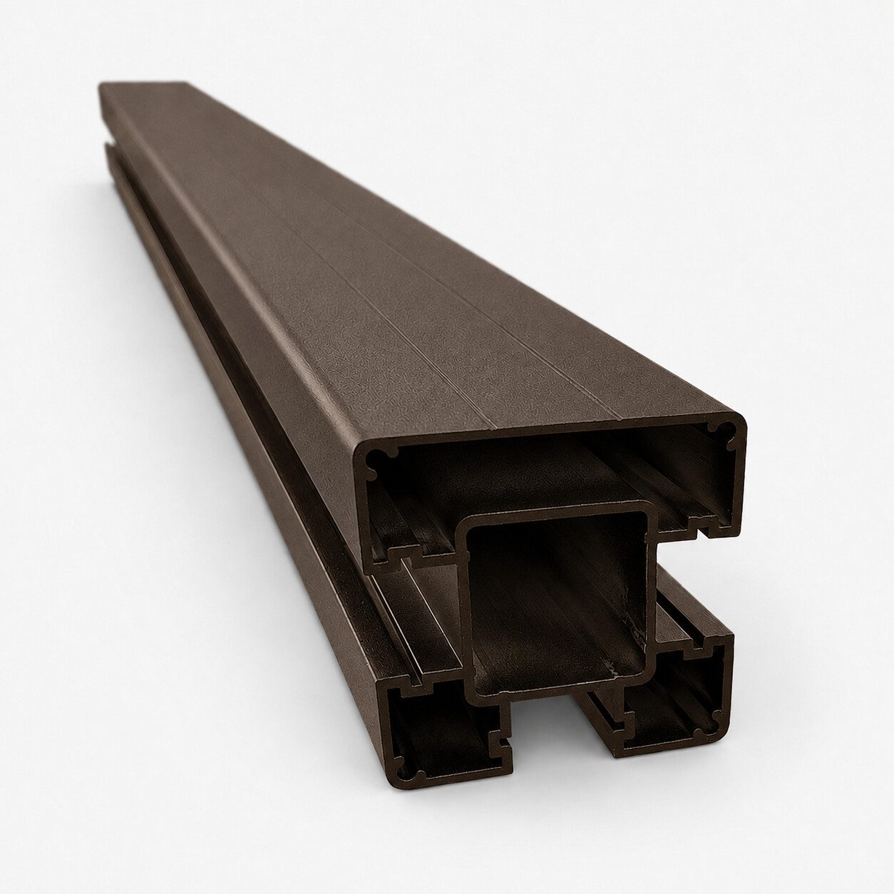 Aluminum Post 3 Channel in Bronze powder-coated finish