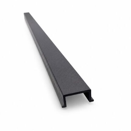 Aluminum Post Cover For Channels in Black powder-coated finish