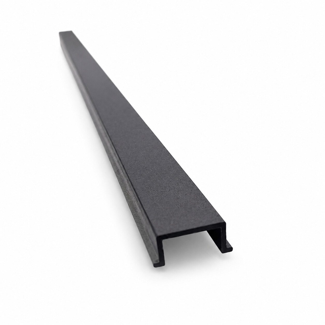Aluminum Post Cover For Channels in Black powder-coated finish