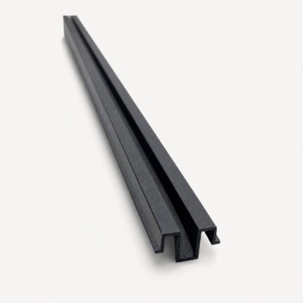 Aluminum Post Cover For Glass in Black powder-coated finish