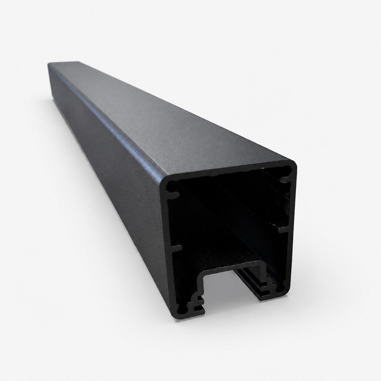 Aluminum Side Post in Black powder-coated finish