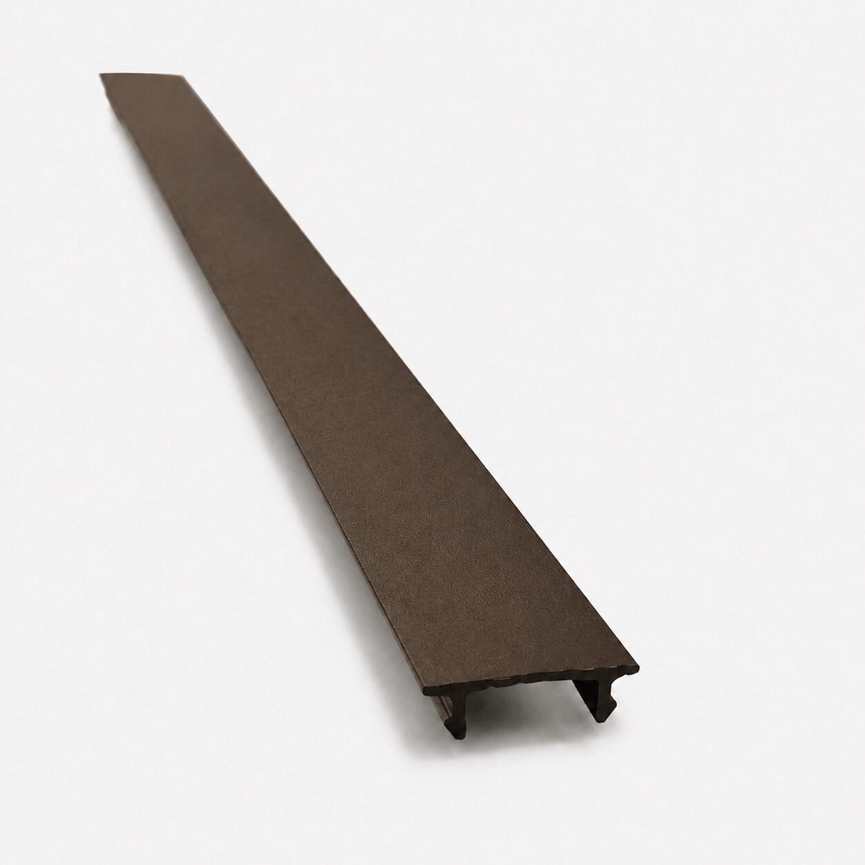 Aluminum Snap Cover For Post 2 Channels in Bronze powder-coated finish