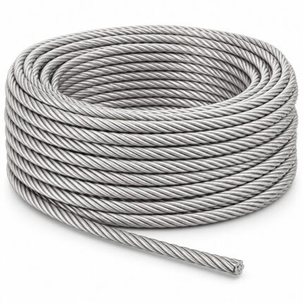 500 feet of 1/8 inch silver stainless steel cable for cable railing