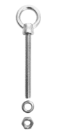 304 marine-grade stainless steel eye bolt with nut and washer