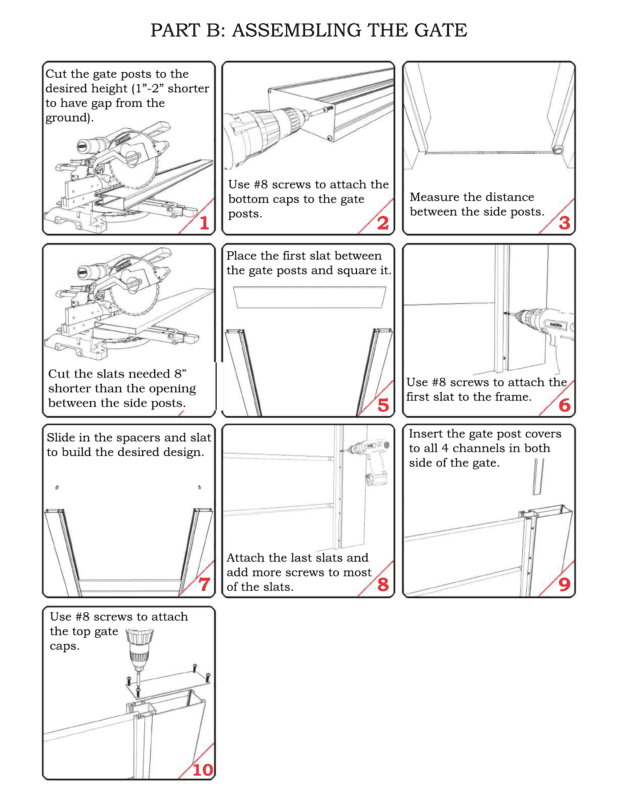 Corrected Alumission gate installation guide, page 3 of 4