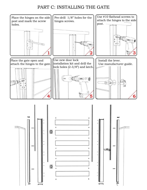 Corrected Alumission gate installation guide, page 4 of 4