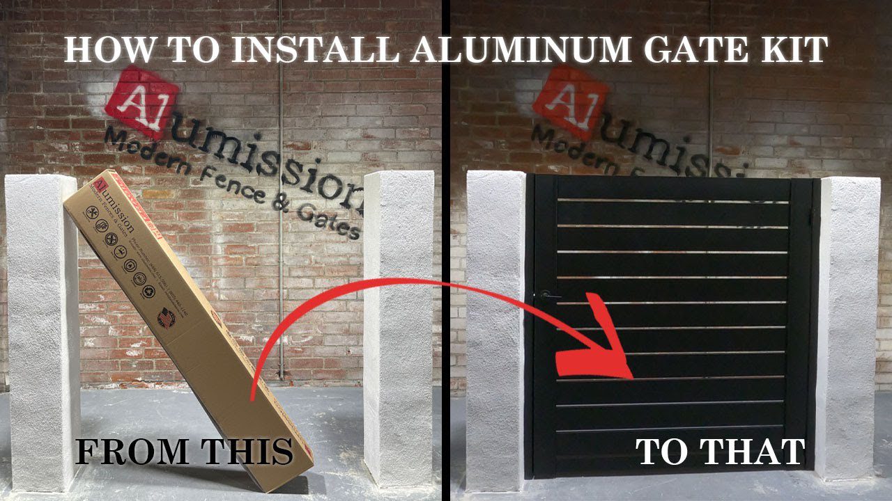 Watch the Alumission aluminum gate kit assembly and installation video