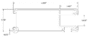 Aluminum swing gate frame technical drawing showing 5.000 inch width, 1.750 inch height, 1.402 inch lock section, 0.830 inch channel, and 0.073 inch wall thickness