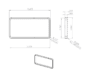 In-line Post Cap technical drawing showing 3.605 inch outside width, 1.860 inch outside height, and 0.250 inch return