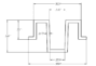 Aluminum Post Cover For Glass cross-section drawing with inch dimensions