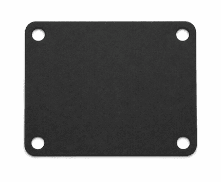 Aluminum Cap For Side Post in deep matte black powder-coated finish with four mounting holes