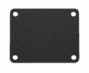 Aluminum Cap For Side Post in deep matte black powder-coated finish with four mounting holes