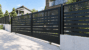 Aluminum Sliding Gate Kit – Dallas Style in Black – illustrative sliding gate design