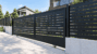 Aluminum Sliding Gate Kit – Los Angeles Style in Black – illustrative sliding gate design