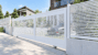 Aluminum Sliding Gate Kit – San Francisco Style in White – illustrative sliding gate design