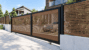 Aluminum Sliding Gate Kit – San Francisco Style in Wood – illustrative sliding gate design