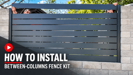 How to install an Alumission aluminum fence kit between masonry columns