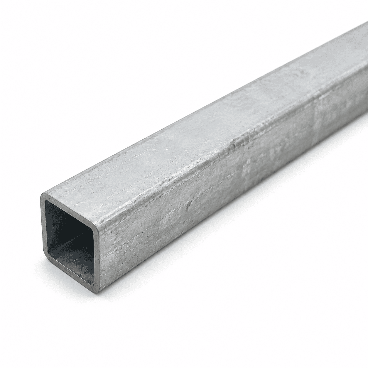 1-1/4 inch galvanized square steel tube with 1/8 inch wall thickness