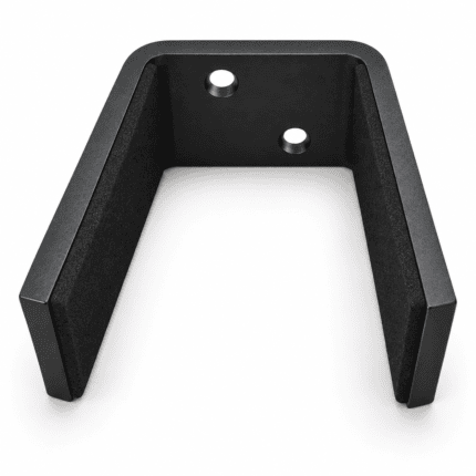 Black aluminum sliding gate catcher with black protective foam liner