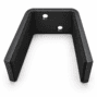 Black aluminum sliding gate catcher with black protective foam liner
