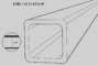 1-1/4 inch galvanized square steel tube dimensional drawing without a fixed-length callout