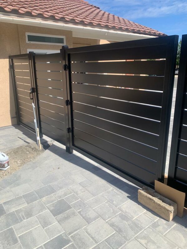 Black Aluminum driveway gate
