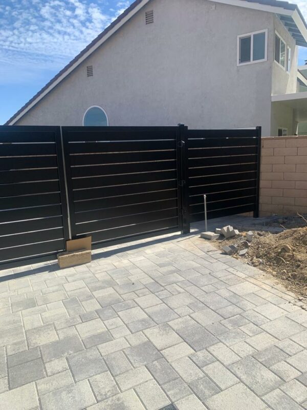 Black Aluminum driveway gate