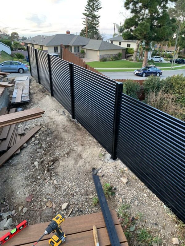 Black Aluminum fence