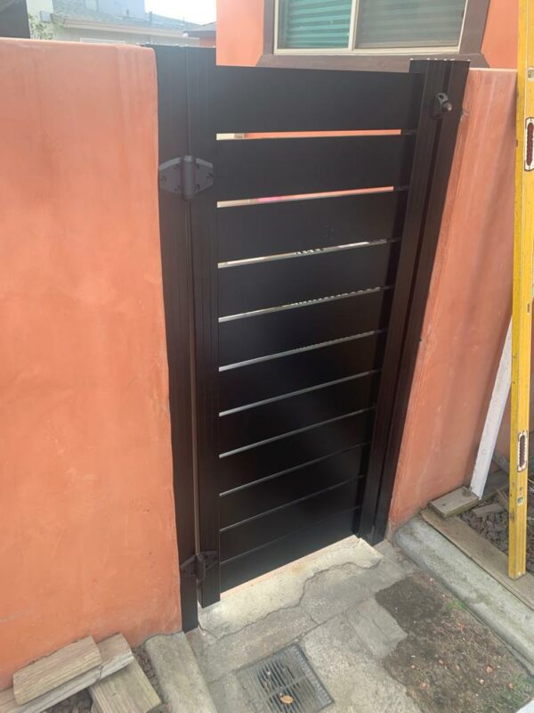 Black Aluminum fence and gate