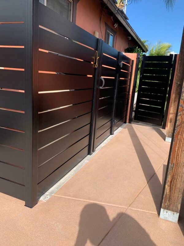 Black Aluminum fence and gate
