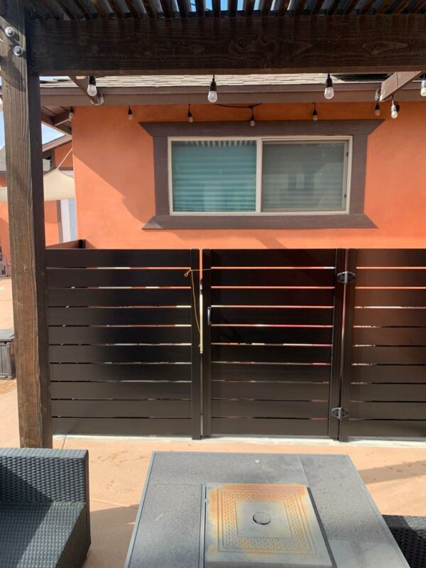 Black Aluminum fence and gate