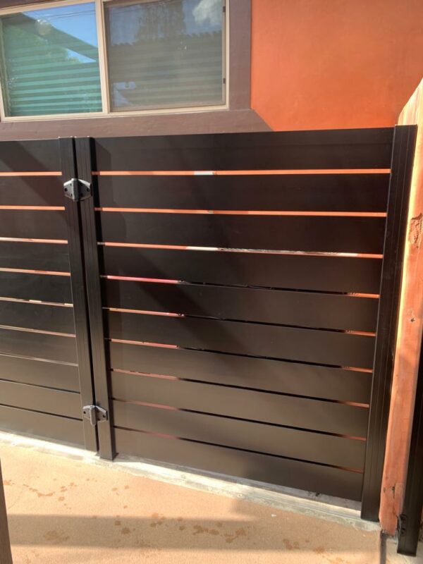 Black Aluminum fence and gate