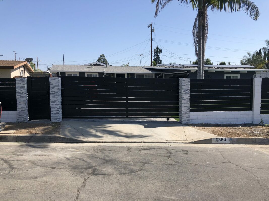 Black Aluminum fence panels and gates