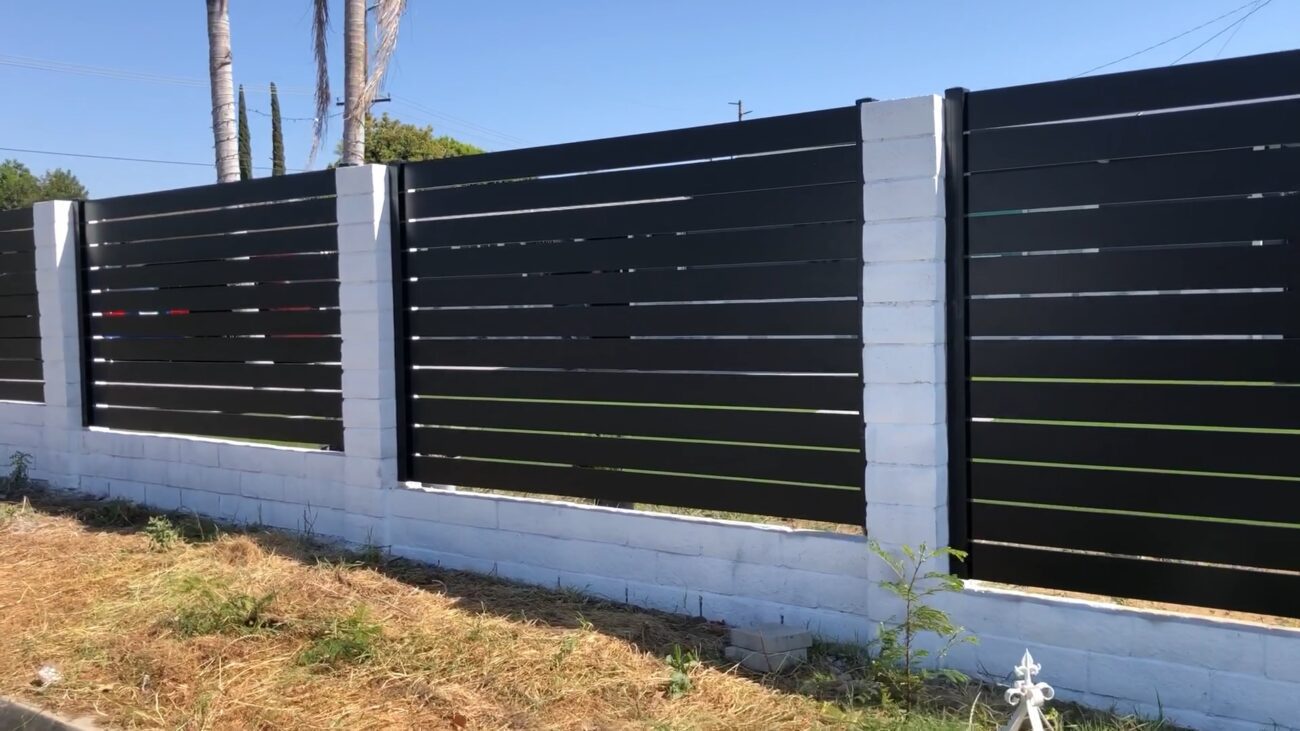 Black Aluminum fence panels and gates