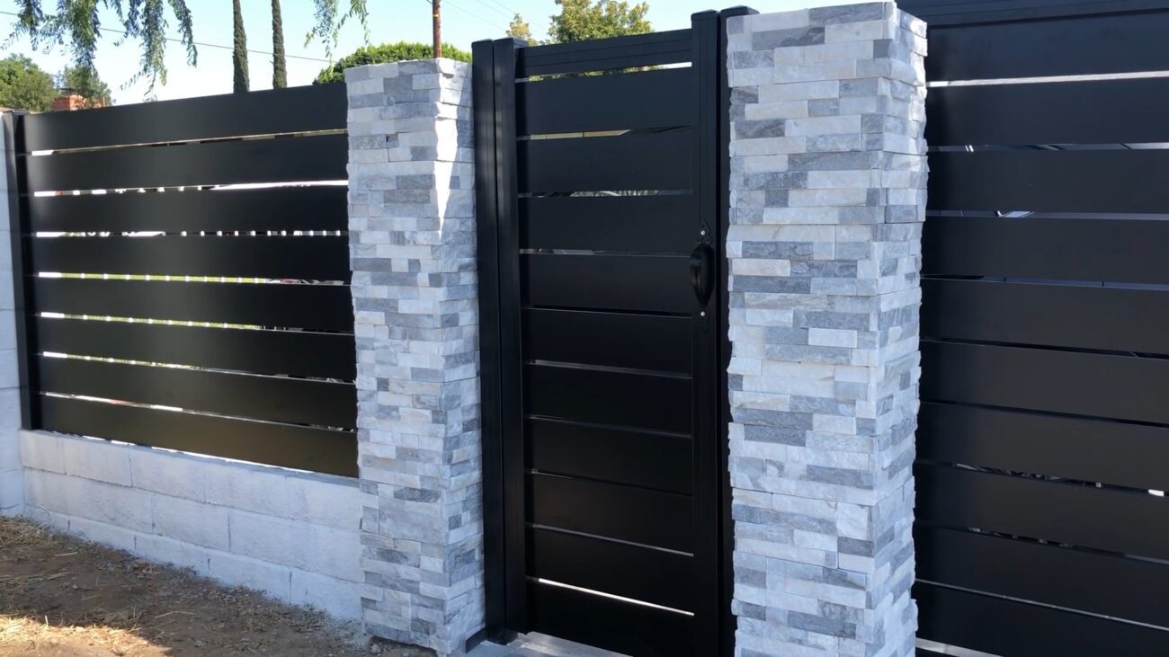 Black Aluminum fence panels and gates