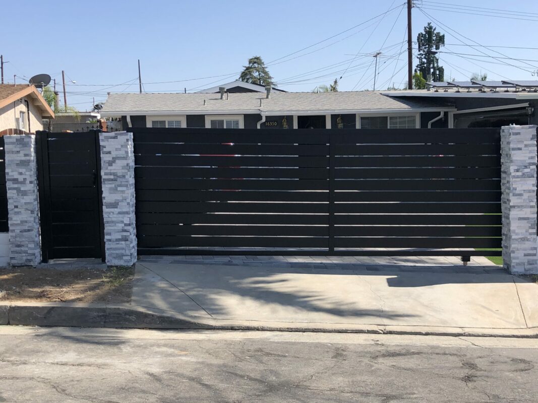 Black Aluminum fence panels and gates