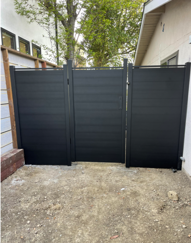 Black Aluminum side gate