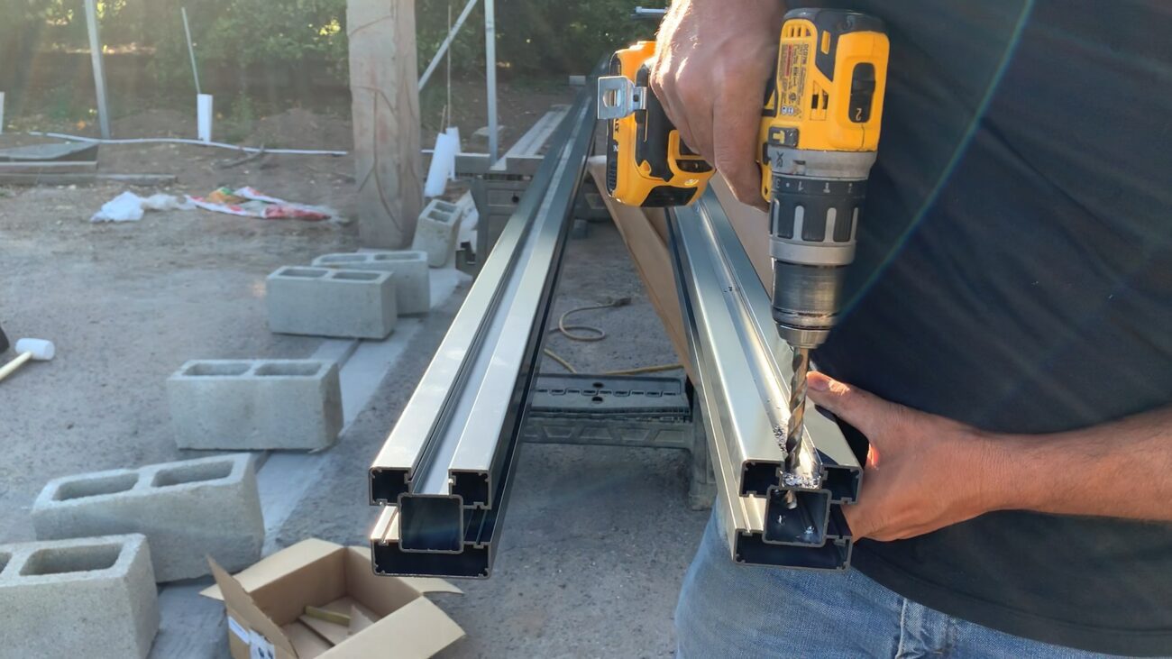 Black Aluminum sliding gate